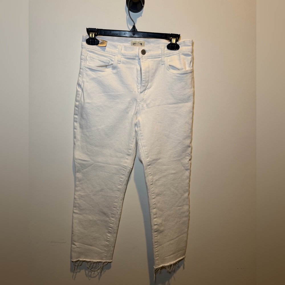 L'AGENCE White Ankle Jeans